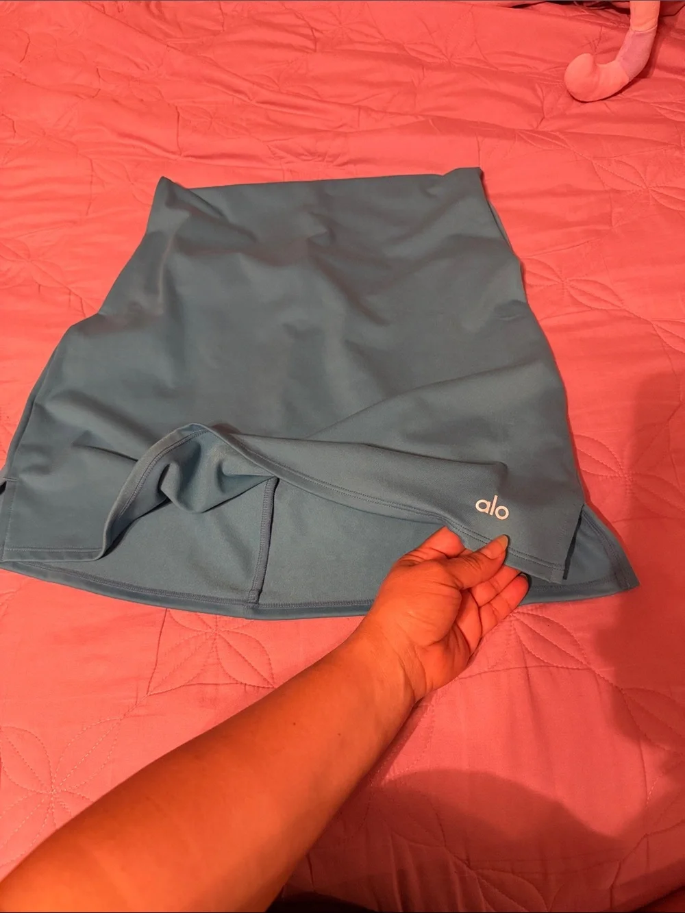 ALO Yoga Sleeveless Polo Mini Dress in Teal Blue